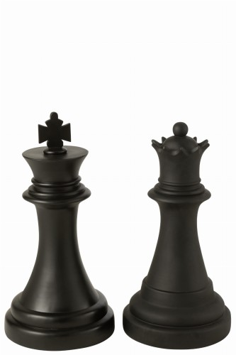 figura dekoracyjna szachowa królowa czarna j-line