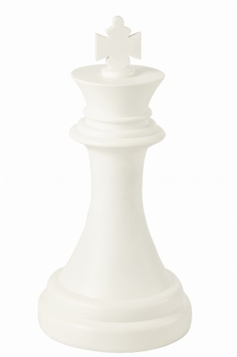 dekoracyjna figura szachowa king biała j-line