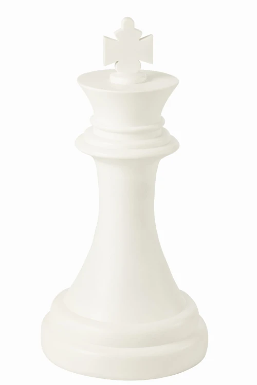 dekoracyjna figura szachowa king biała j-line