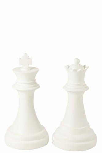 figura dekoracyjna szachowa królowa queen biała j-line