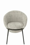 krzesło tapicerowane Ball szare z czarnymi nogami j-line