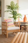 fotel boho elise rattan naturalny j-line