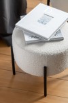 stołek boucle biały j-line