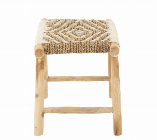 stołek teak seagrass natural j-line