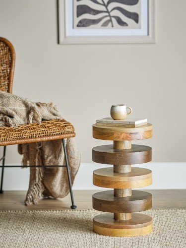 designerski stolik pomocniczy drewno bloomingville