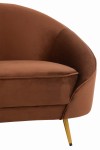 sofa elisabeth textile brown -j-line
