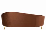 sofa elisabeth textile brown -j-line