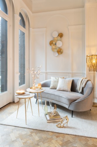 stolik boczny z marmuru gold white j-line
