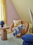 stolik kawowy boczny milan brown aluminum bloomingville