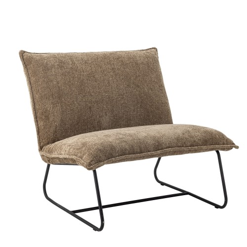 fotel minimalistyczny wypoczynkowy lounge brązowy bloomingville