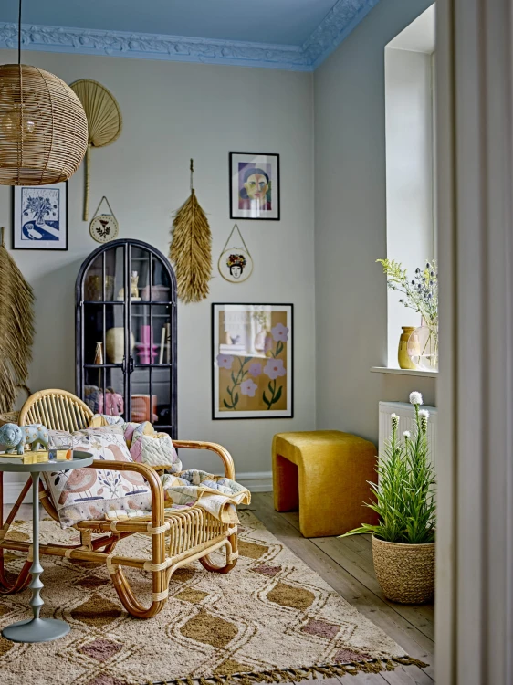 fotel rattanowy ball naturalny bloomingville
