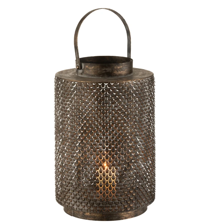 lampion metalowy haki czarny Jolipa