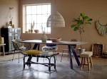 krzesło boho rattan czarne bloomingville