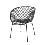 krzesło boho rattan czarne bloomingville