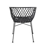 krzesło boho rattan czarne bloomingville