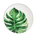 talerz kamionkowy ceramiczny_ liść monstera_J-Line