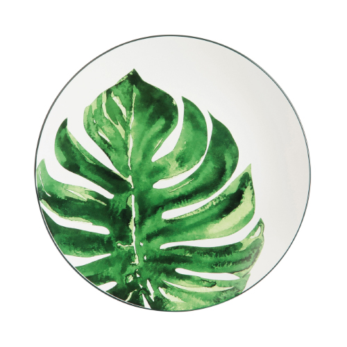 talerz kamionkowy ceramiczny_ liść monstera_J-Line