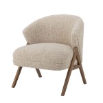fotel lounge camino pluszak ecru bloomingville