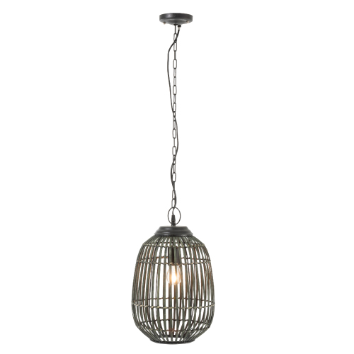 lampa wisząca boho z bambusa do salonu