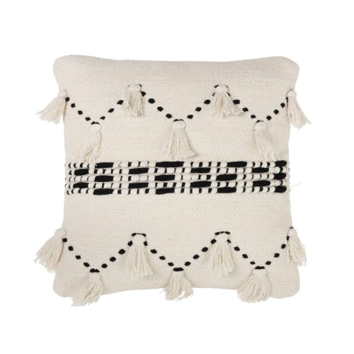 Poduszka z fredzlami i wzorem boho J-Line by Jolipa