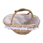 Kosz plażowy-rattan- bialy-Jolipa