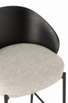 krzesło barowe lone ply czarno szare j-line