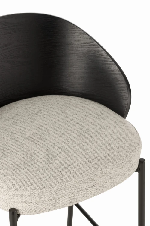 krzesło barowe lone ply czarno szare j-line